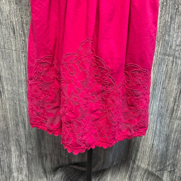 Anthropologie Moulinette Soeurs Rhododendron Pink Eyelet Dress Sz 10 - Picture 6 of 12